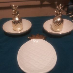 Gold Coconut Jewelry Holders